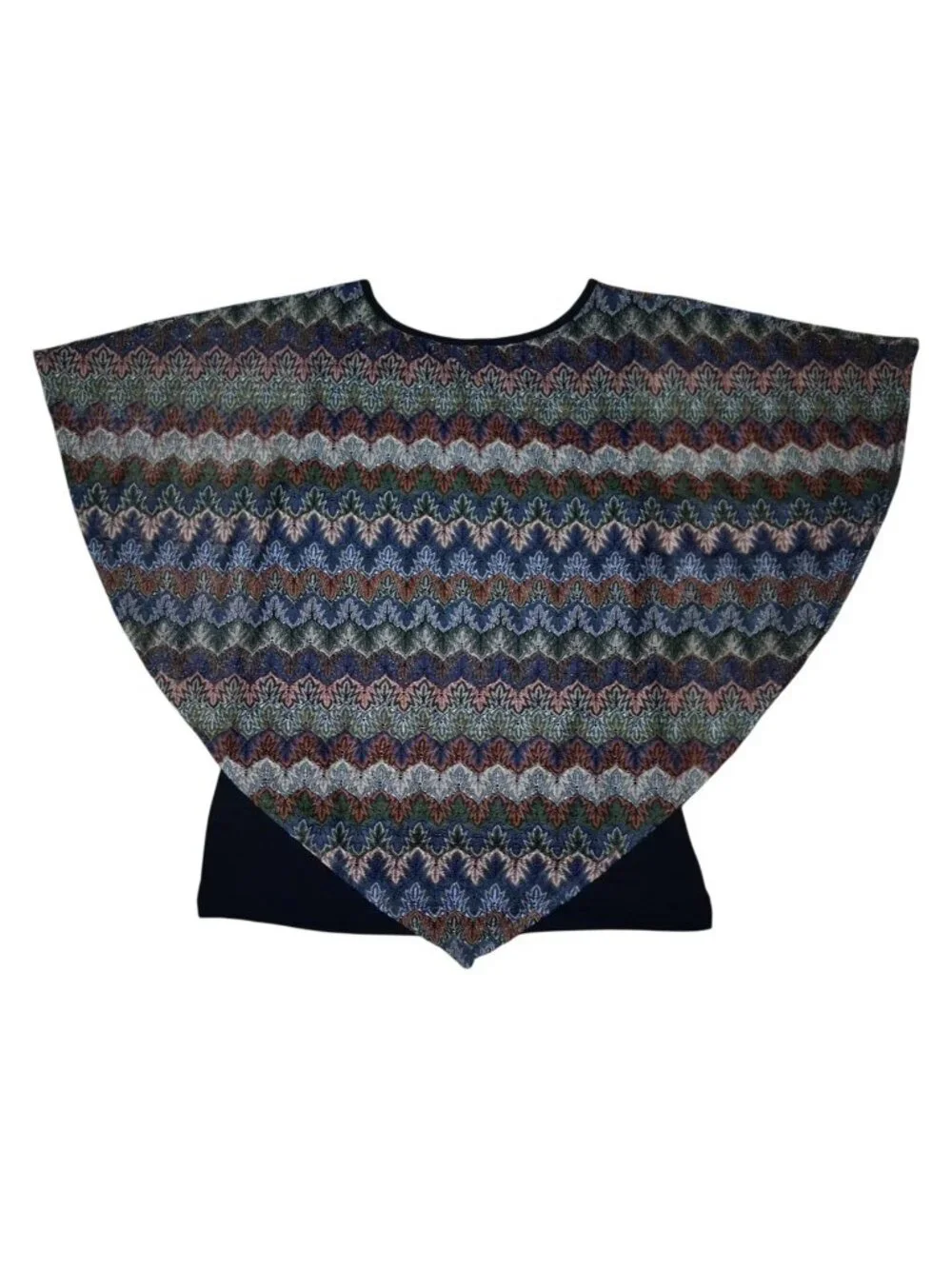 Apt. 9 Chevron Poncho Top Tank Overlay Medium Multicolor